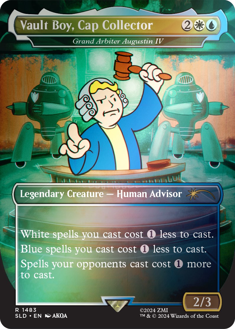 Vault Boy, Cap Collector - Grand Arbiter Augustin IV (Rainbow Foil) [Secret Lair Drop Series] | Gate City Games LLC