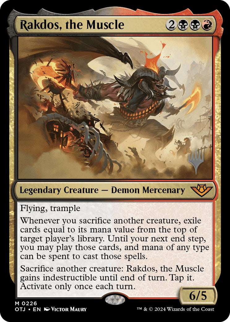 Rakdos, the Muscle (Promo Pack) [Outlaws of Thunder Junction Promos] | Gate City Games LLC