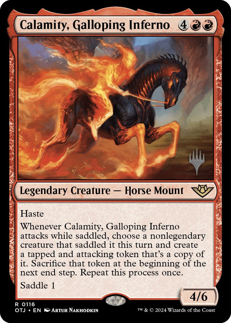 Calamity, Galloping Inferno (Promo Pack) [Outlaws of Thunder Junction Promos] | Gate City Games LLC