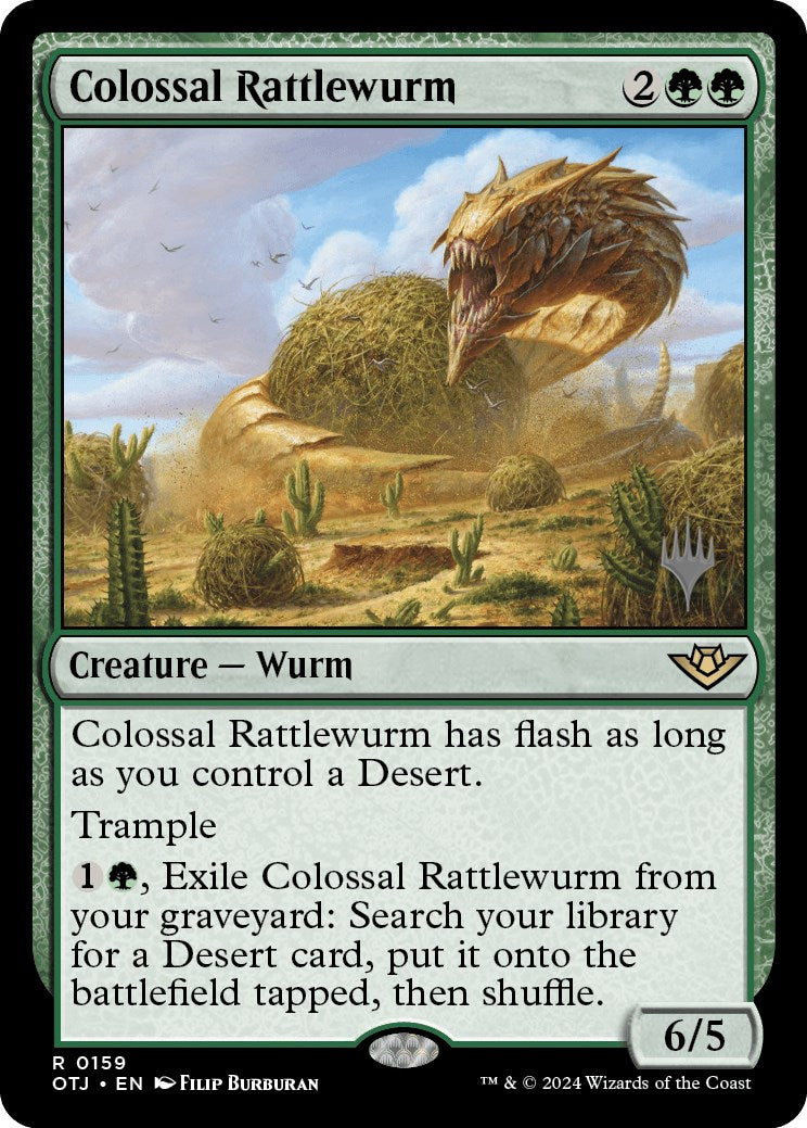 Colossal Rattlewurm (Promo Pack) [Outlaws of Thunder Junction Promos] | Gate City Games LLC