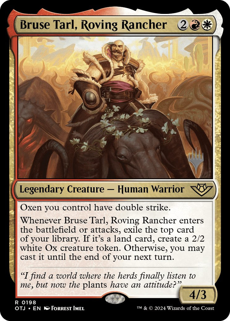 Bruse Tarl, Roving Rancher (Promo Pack) [Outlaws of Thunder Junction Promos] | Gate City Games LLC