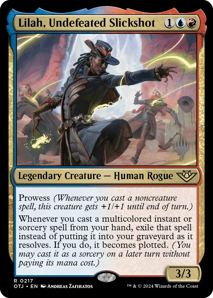 Lilah, Undefeated Slickshot (Promo Pack) [Outlaws of Thunder Junction Promos] | Gate City Games LLC
