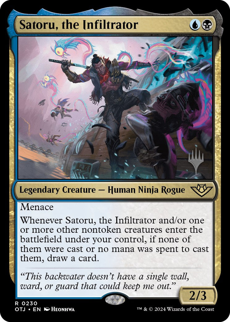 Satoru, the Infiltrator (Promo Pack) [Outlaws of Thunder Junction Promos] | Gate City Games LLC