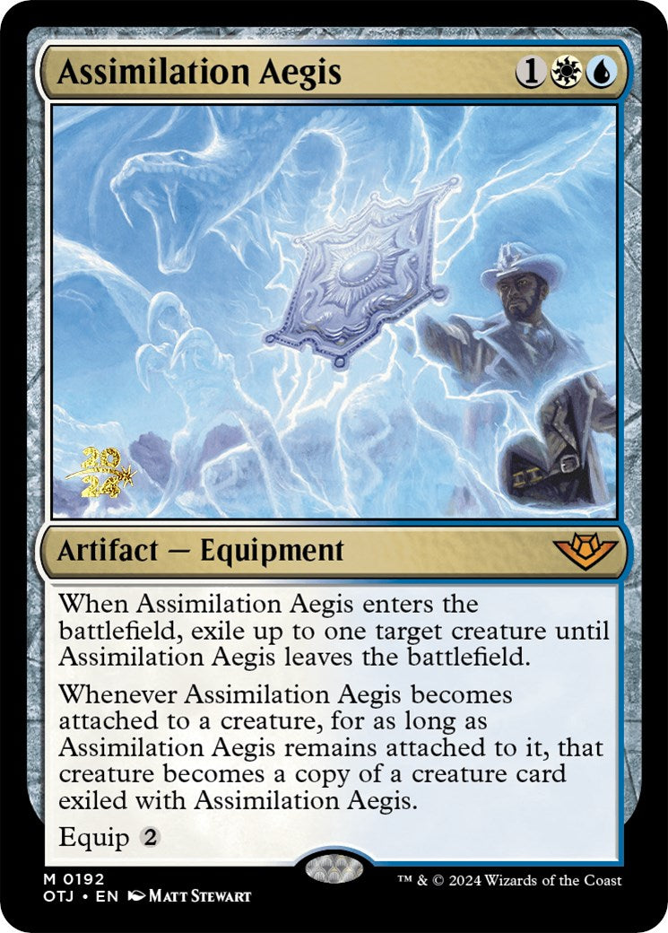 Assimilation Aegis [Outlaws of Thunder Junction Prerelease Promos] | Gate City Games LLC