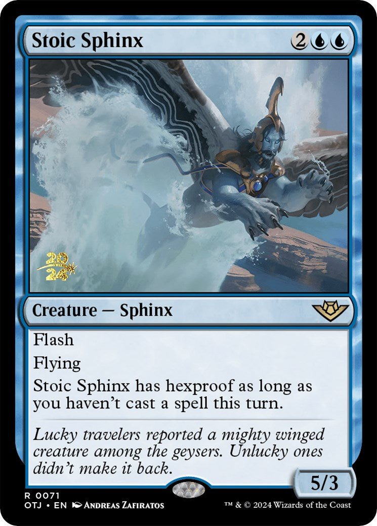 Stoic Sphinx [Outlaws of Thunder Junction Prerelease Promos] | Gate City Games LLC