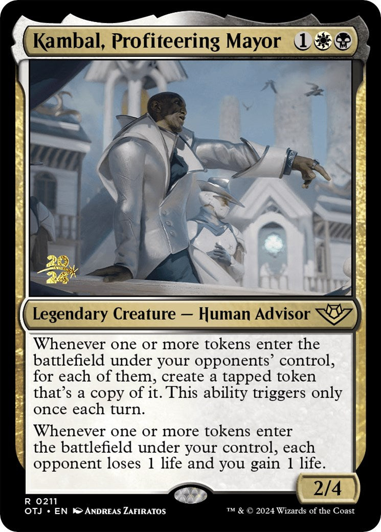 Kambal, Profiteering Mayor [Outlaws of Thunder Junction Prerelease Promos] | Gate City Games LLC