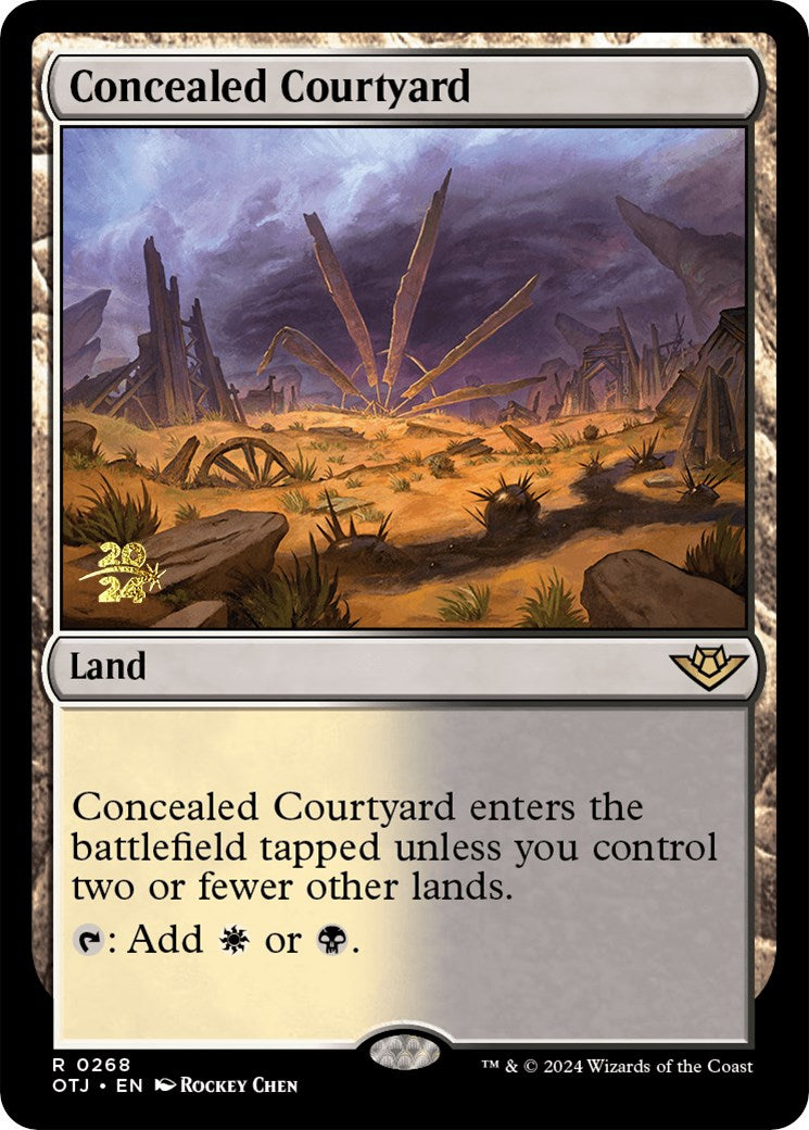 Concealed Courtyard (OTJ) [Outlaws of Thunder Junction Prerelease Promos] | Gate City Games LLC