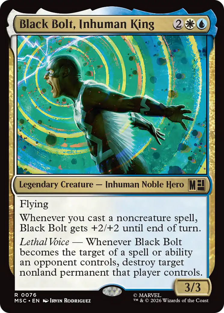 Black Bolt, Inhuman King (Surge Foil) [Marvel Super Heroes Commander] | Gate City Games LLC
