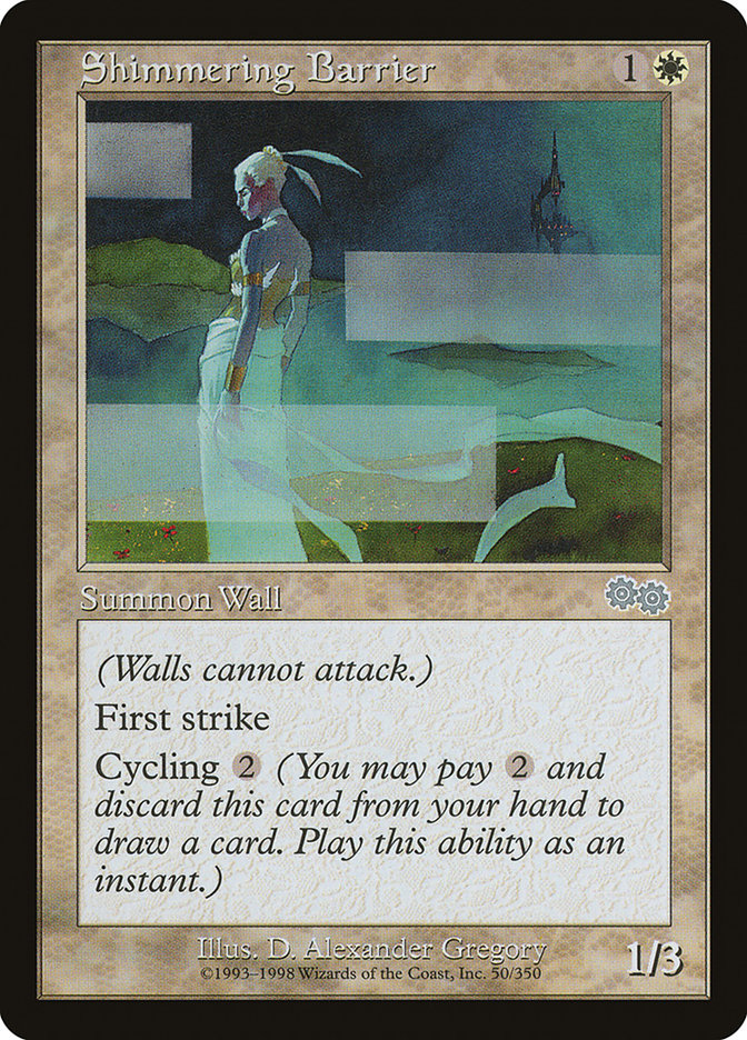 Shimmering Barrier [Urza's Saga] | Gate City Games LLC
