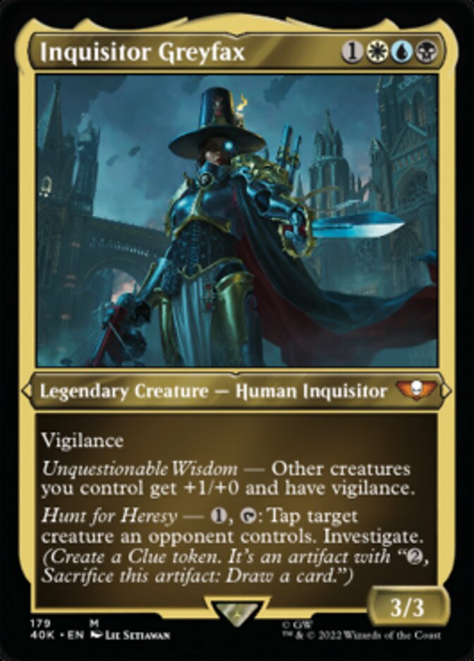 Inquisitor Greyfax (Display Commander) (Surge Foil) [Warhammer 40,000] | Gate City Games LLC