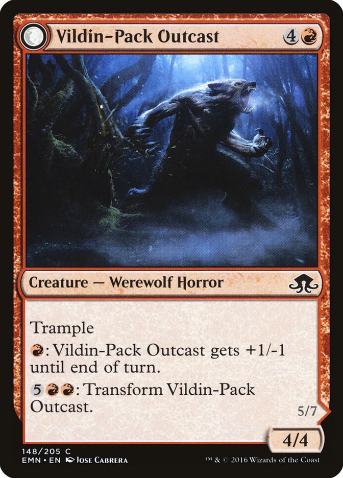 Vildin-Pack Outcast // Dronepack Kindred [Eldritch Moon] | Gate City Games LLC