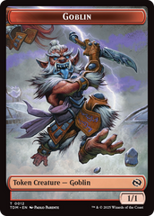 Goblin // Warrior Double-Sided Token [Tarkir: Dragonstorm Tokens] | Gate City Games LLC