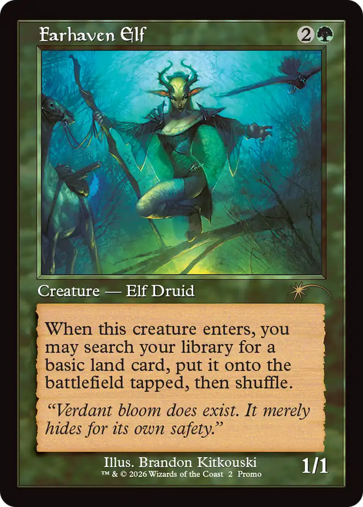 Farhaven Elf (Retro Frame) [Wizards Play Network 2026] | Gate City Games LLC