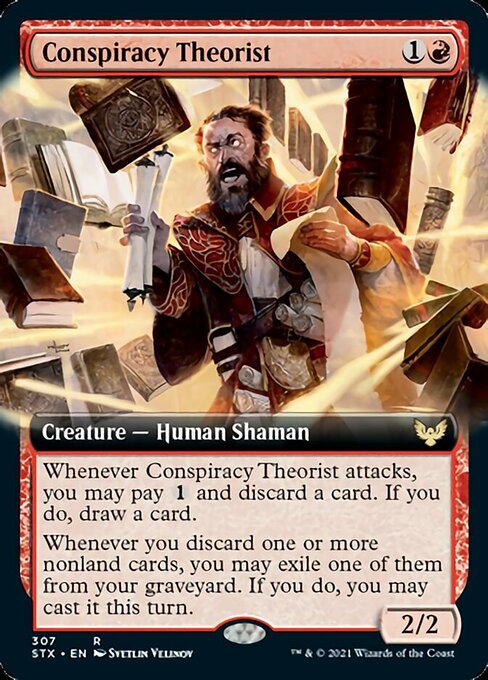 Conspiracy Theorist (Extended Art) [Strixhaven: School of Mages] | Gate City Games LLC