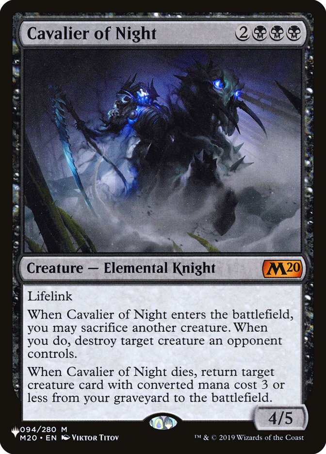 Cavalier of Night [The List] | Gate City Games LLC