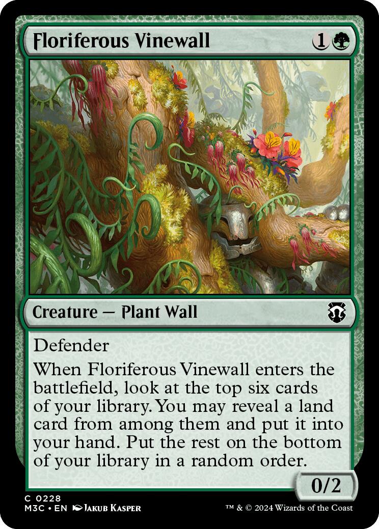 Floriferous Vinewall [Modern Horizons 3 Commander] | Gate City Games LLC