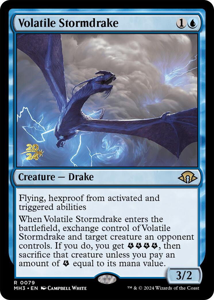 Volatile Stormdrake [Modern Horizons 3 Prerelease Promos] | Gate City Games LLC