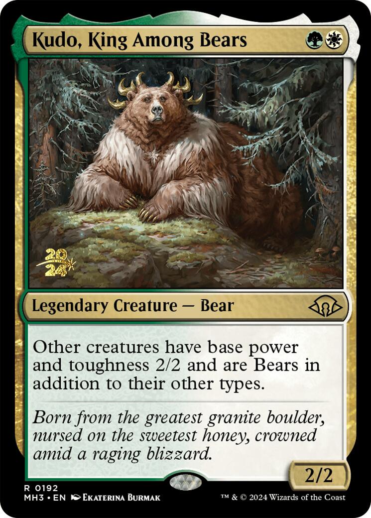 Kudo, King Among Bears [Modern Horizons 3 Prerelease Promos] | Gate City Games LLC