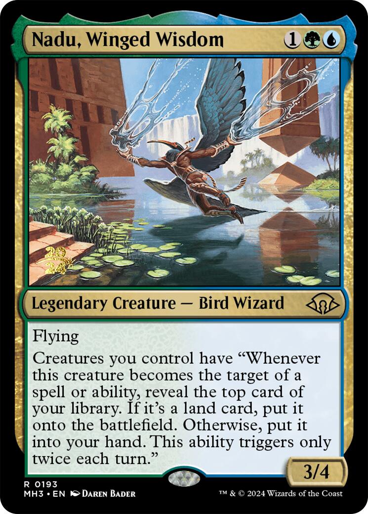 Nadu, Winged Wisdom [Modern Horizons 3 Prerelease Promos] | Gate City Games LLC