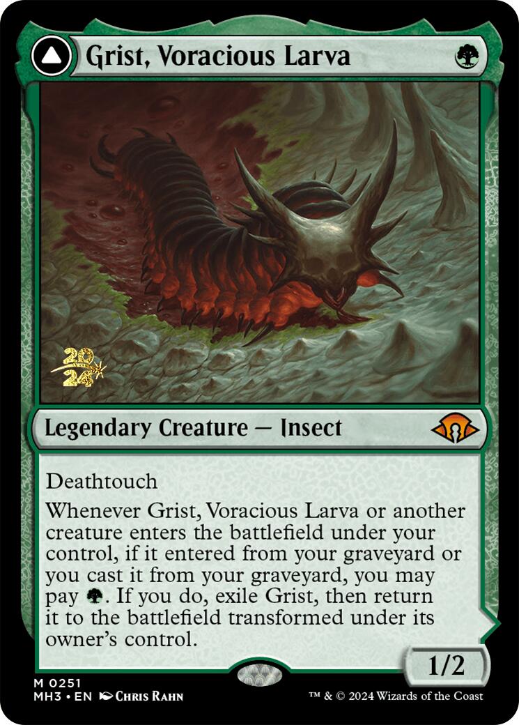 Grist, Voracious Larva [Modern Horizons 3 Prerelease Promos] | Gate City Games LLC