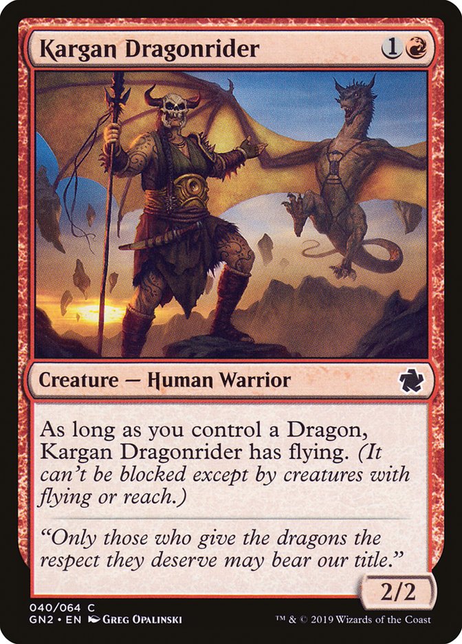 Kargan Dragonrider [Game Night 2019] | Gate City Games LLC