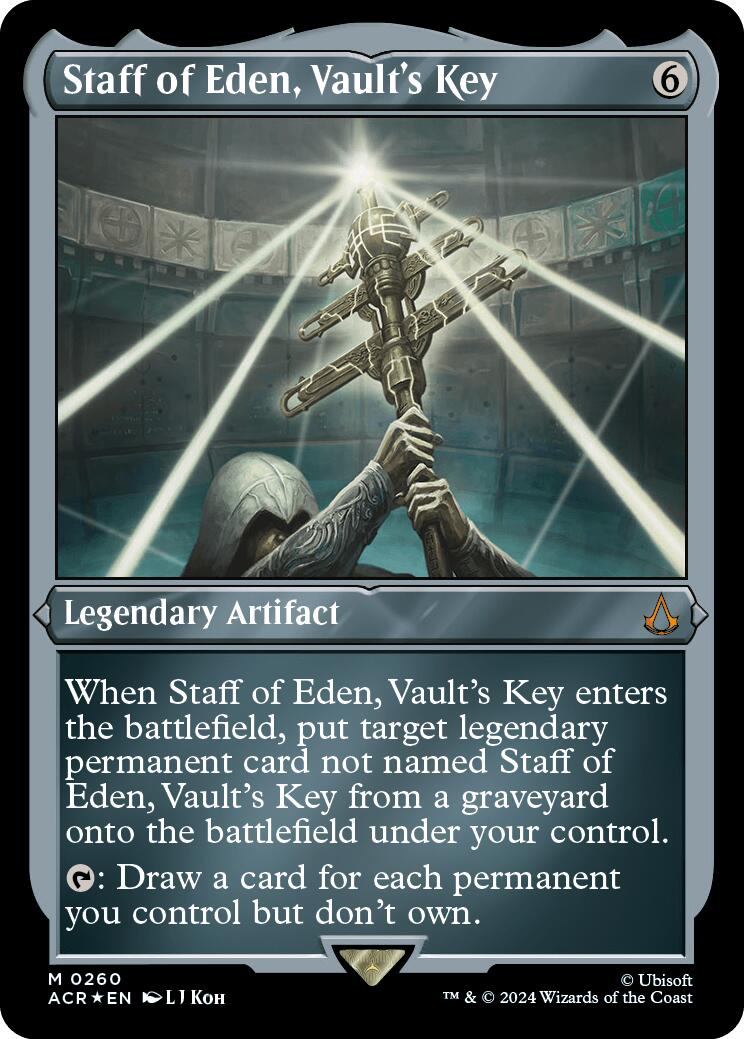 Staff of Eden, Vault's Key (Foil Etched) [Assassin's Creed] | Gate City Games LLC