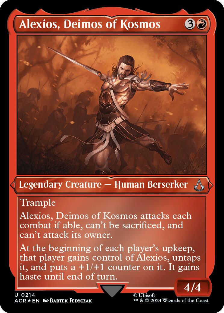 Alexios, Deimos of Kosmos (Foil Etched) [Assassin's Creed] | Gate City Games LLC