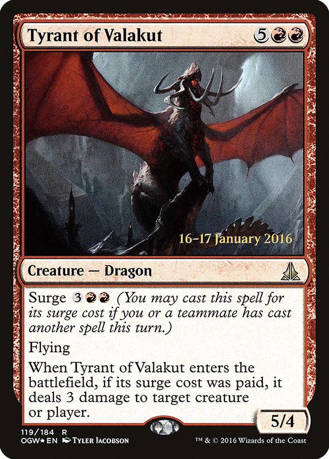 Tyrant of Valakut [Oath of the Gatewatch Prerelease Promos] | Gate City Games LLC