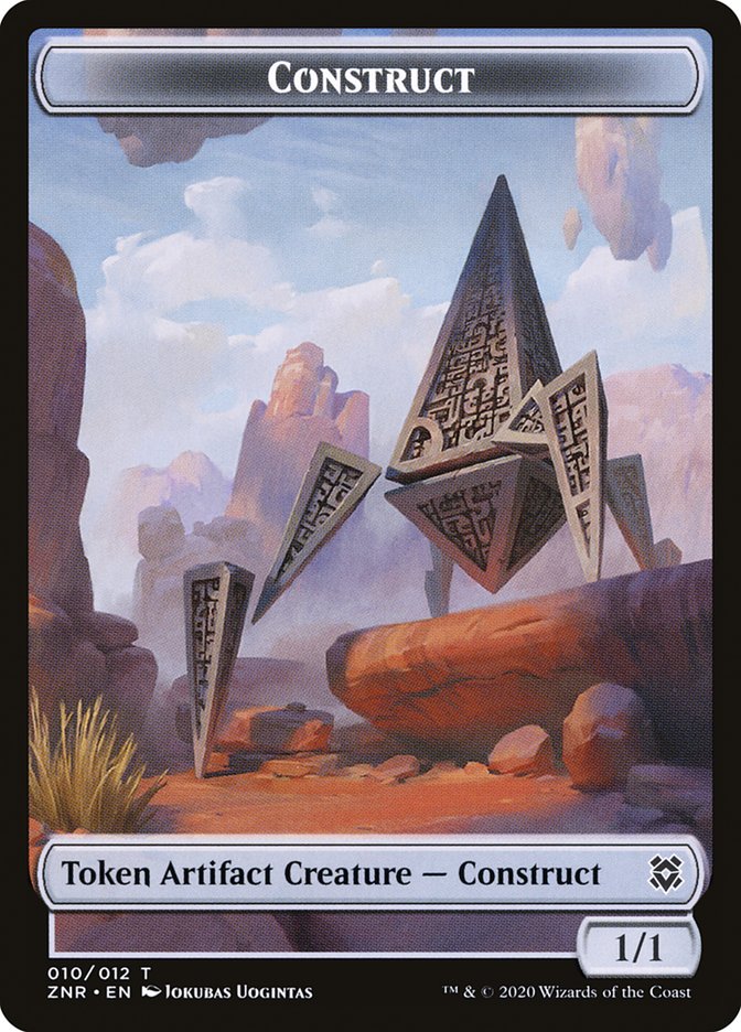 Cat // Construct Double-Sided Token [Zendikar Rising Tokens] | Gate City Games LLC