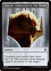 Wolf (0018) // Emblem - Arlinn, Embraces by the Moon Double-Sided Token [Innistrad Remastered Tokens] | Gate City Games LLC