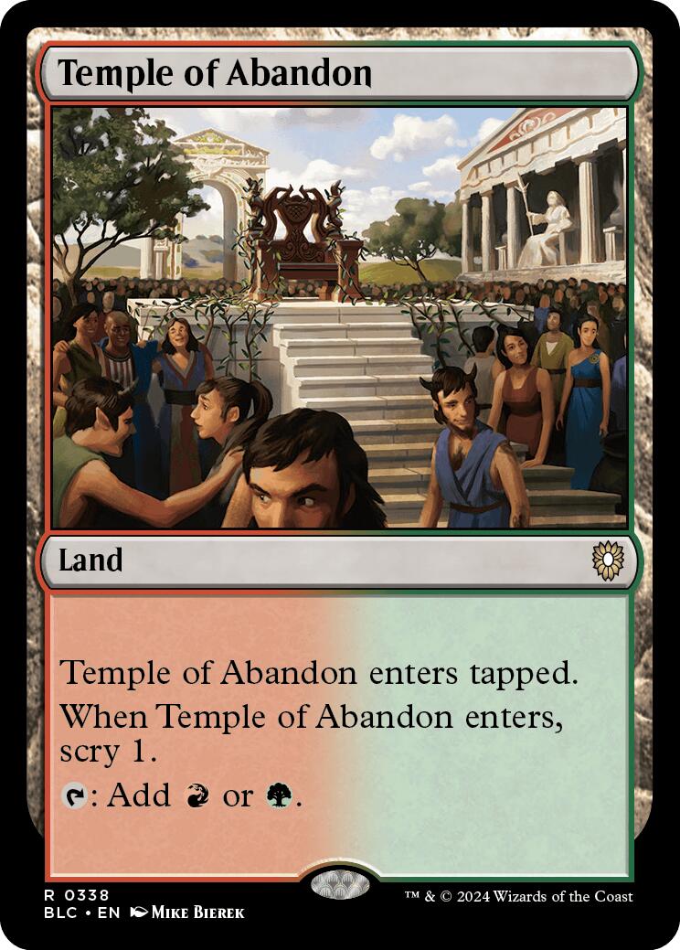 Temple of Abandon [Bloomburrow Commander] | Gate City Games LLC