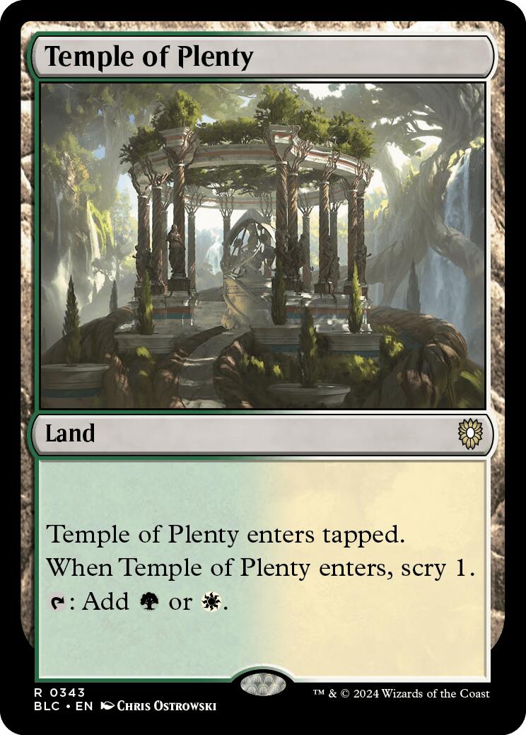 Temple of Plenty [Bloomburrow Commander] | Gate City Games LLC