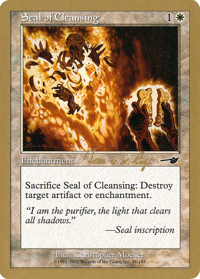 Seal of Cleansing (Tom van de Logt) [World Championship Decks 2000] | Gate City Games LLC