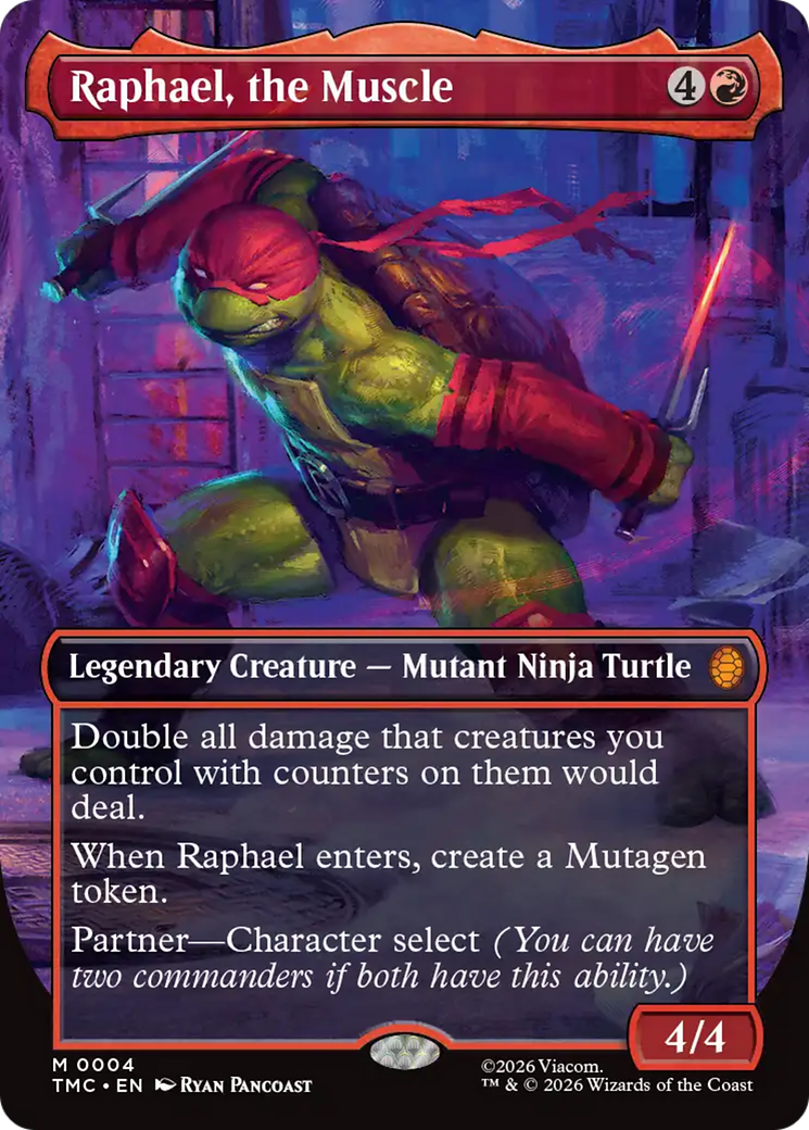 Raphael, the Muscle (Borderless) [Teenage Mutant Ninja Turtles Commander] | Gate City Games LLC
