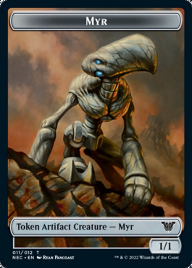 Myr // Spirit (002) Double-Sided Token [Kamigawa: Neon Dynasty Commander Tokens] | Gate City Games LLC