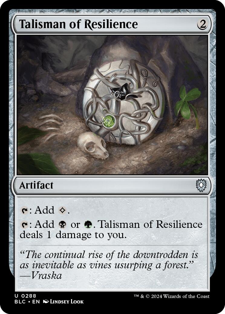 Talisman of Resilience [Bloomburrow Commander] | Gate City Games LLC