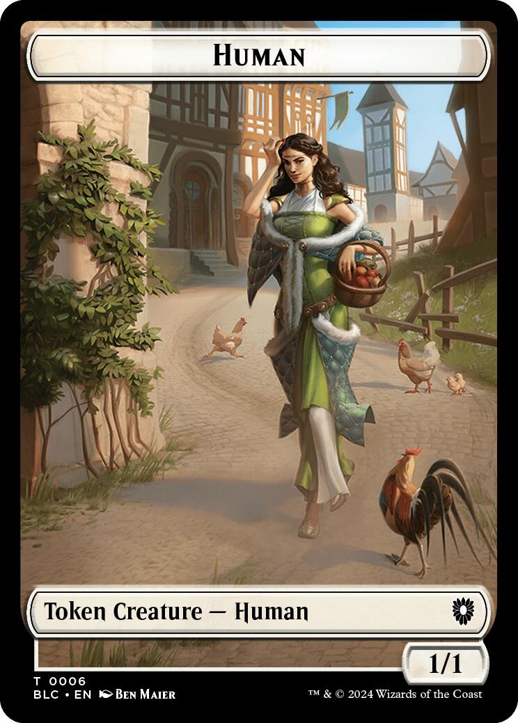 Human // Soldier Double-Sided Token [Bloomburrow Commander Tokens] | Gate City Games LLC