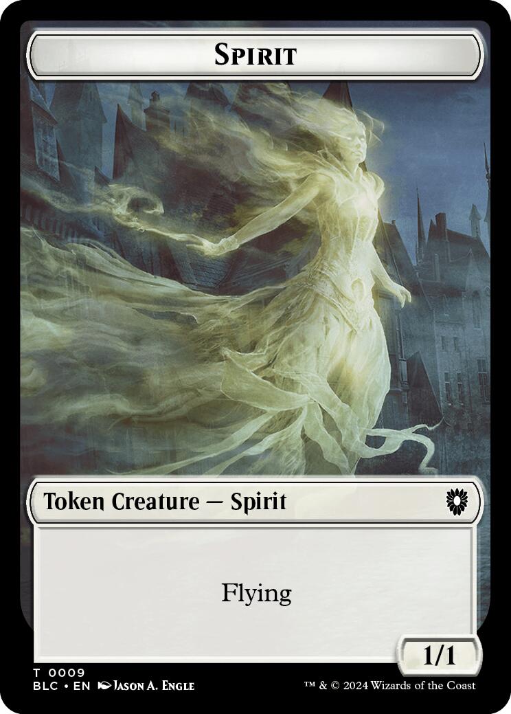 Spirit // Faerie Double-Sided Token [Bloomburrow Commander Tokens] | Gate City Games LLC