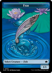 Bird (011) // Fish Double-Sided Token [Bloomburrow Commander Tokens] | Gate City Games LLC