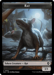 Rat // Raccoon Double-Sided Token [Bloomburrow Commander Tokens] | Gate City Games LLC