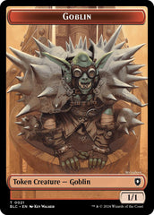 Goblin // Thopter Double-Sided Token [Bloomburrow Commander Tokens] | Gate City Games LLC