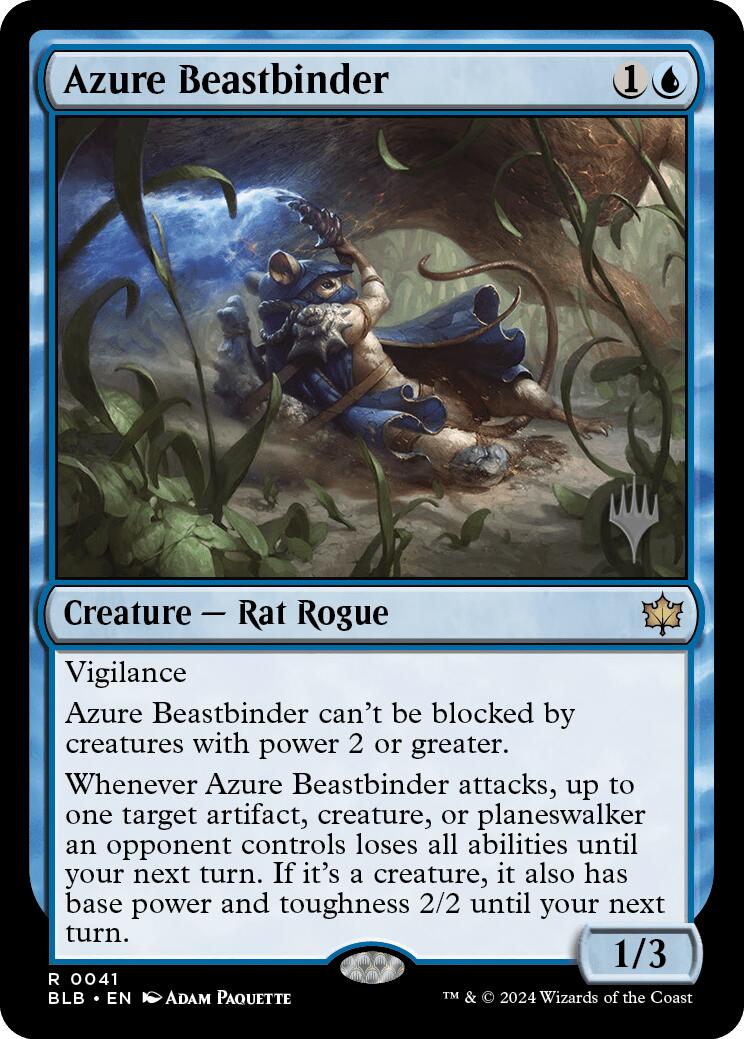 Azure Beastbinder (Promo Pack) [Bloomburrow Promos] | Gate City Games LLC