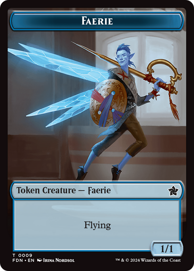 Soldier // Faerie Double-Sided Token [Foundations Tokens] | Gate City Games LLC