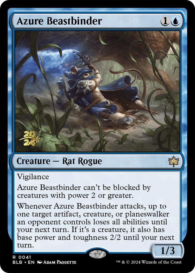 Azure Beastbinder [Bloomburrow Prerelease Promos] | Gate City Games LLC