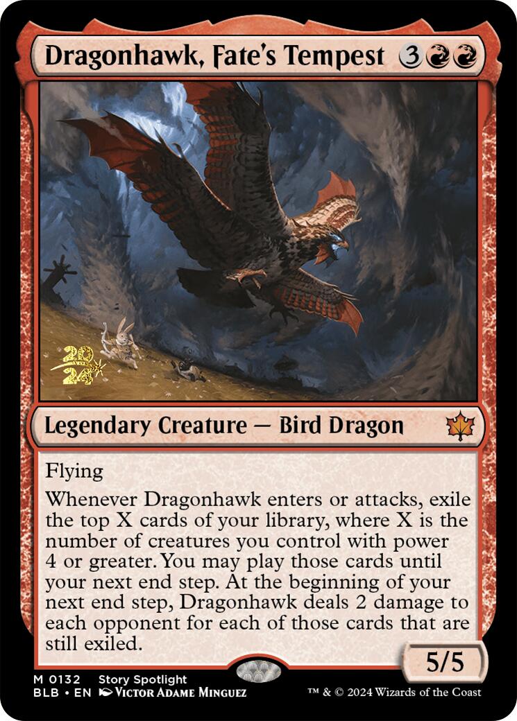 Dragonhawk, Fate's Tempest [Bloomburrow Prerelease Promos] | Gate City Games LLC