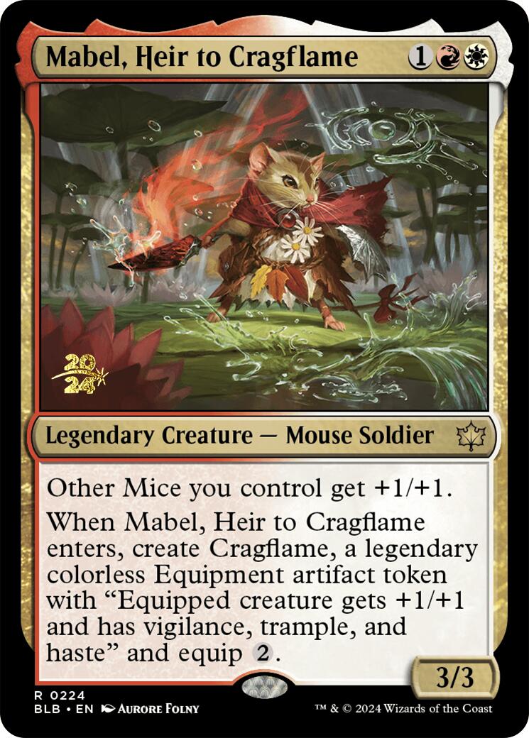 Mabel, Heir to Cragflame [Bloomburrow Prerelease Promos] | Gate City Games LLC