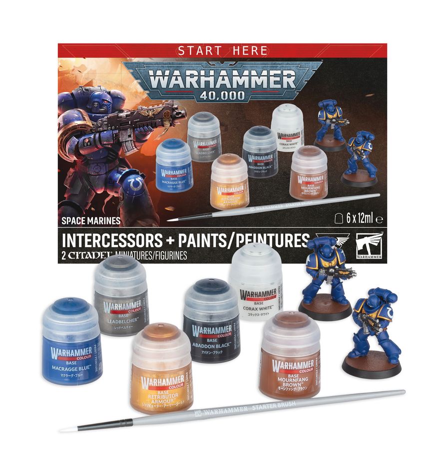 Warhammer 40,000 Intercessors + Paints | Gate City Games LLC