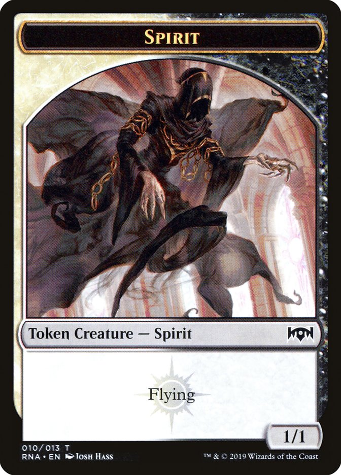Spirit (002) // Spirit (010) Double-Sided Token [Ravnica Allegiance Guild Kit Tokens] | Gate City Games LLC
