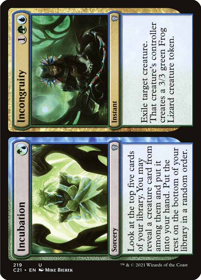 Incubation // Incongruity [Commander 2021] | Gate City Games LLC
