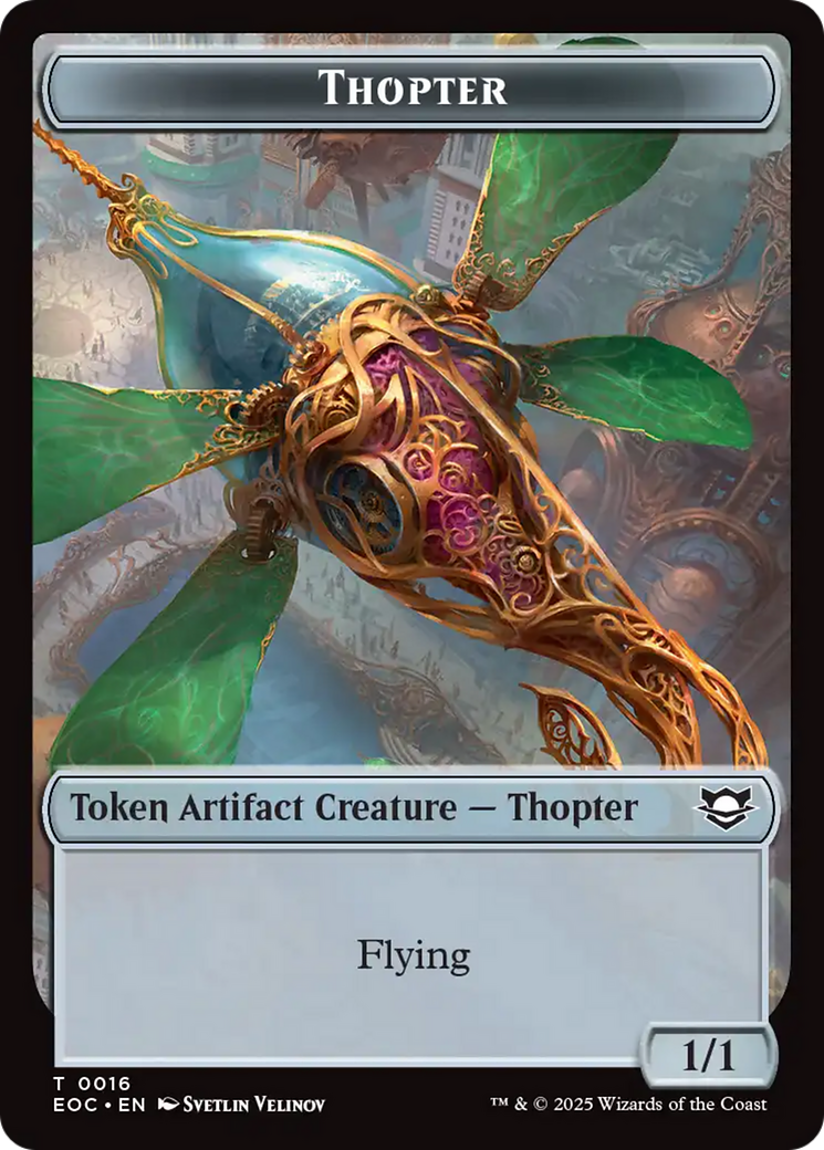 Thopter // Gnome Double-Sided Token [Edge of Eternities Commander Tokens] | Gate City Games LLC